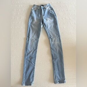 Fashion Nova Blue Skinny Jeans High-Rise Fitted